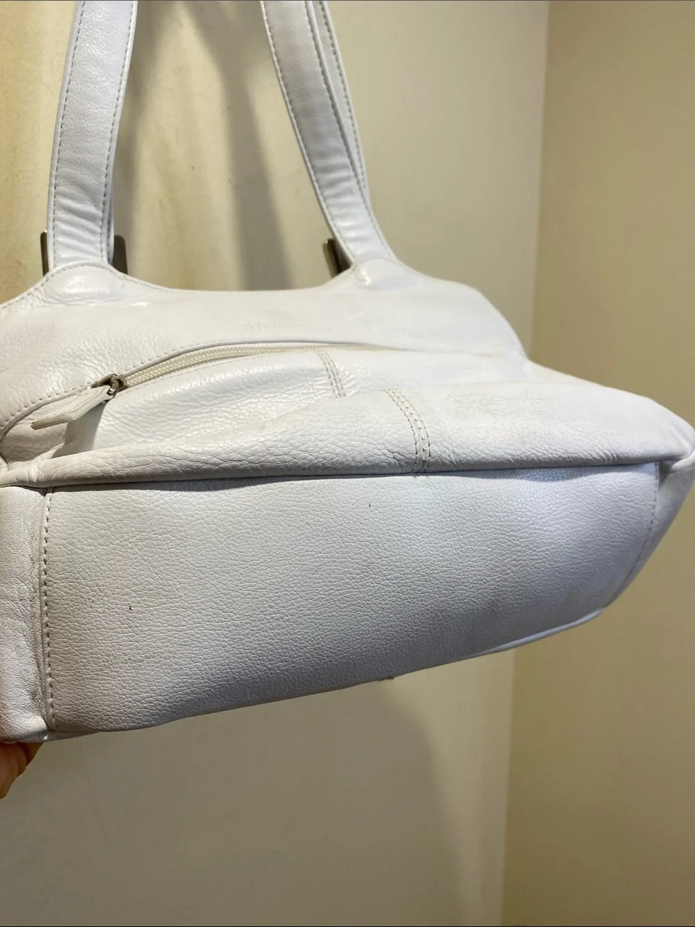 Stone & Co White Leather Shoulder Bag